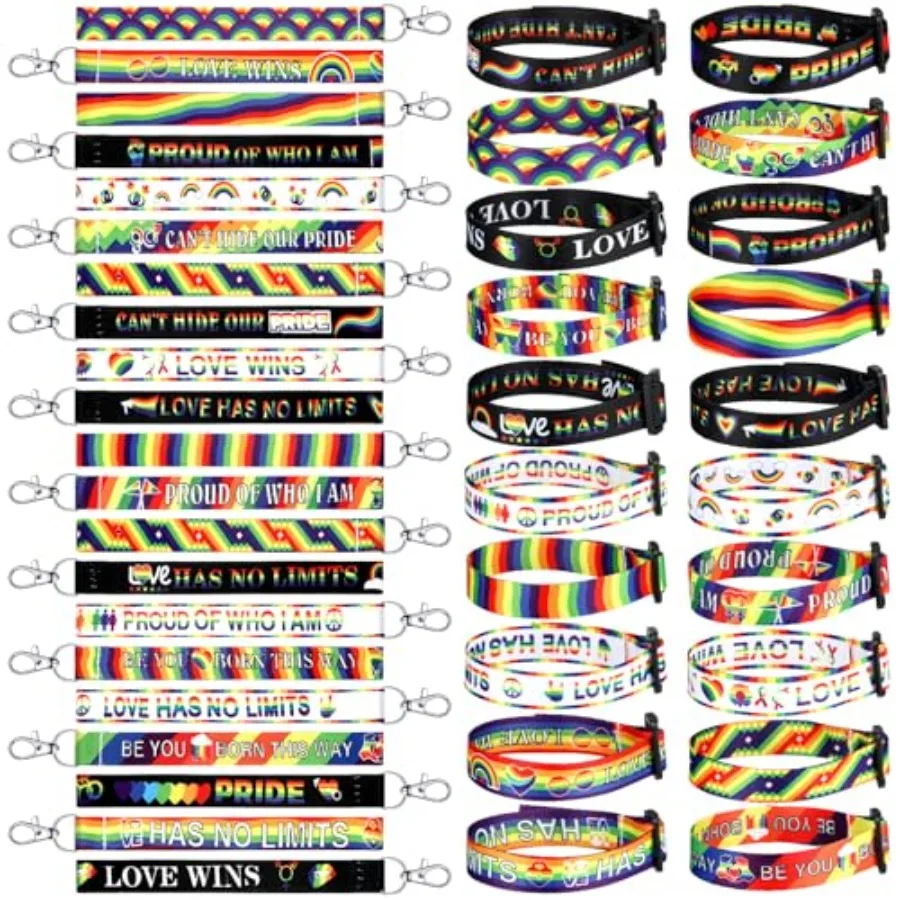 200 Pcs Rainbow Pride Wristlet Keychains Bulk Gay Pride Key Chain LGBT Pride Gift Love Wins Pride Flag Key Rings Pride Accessor
200 Pcs Rainbow Pride Wristlet Keychains Bulk Gay Pride Key Chain LGBT Pride Gift Love Wins Pride Flag Key Rings Pride Accessor