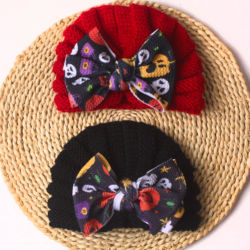 Halloween Cute Bow Baby Knitted Hat Elastic Skull Pumpkin Hat Suitable for Newborn Baby Outing Hat Headwear
Halloween Cute Bow Baby Knitted Hat Elastic Skull Pumpkin Hat Suitable for Newborn Baby Outing Hat Headwear