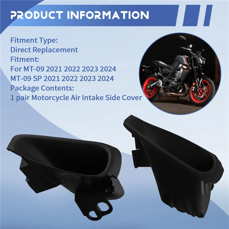 X39A-Motorcycle Air Intake Side Cover Panel Bracket Fairing Guard For Yamaha MT09 MT-09 MT 09 SP 2021 2022 2023 2024
X39A-Motorcycle Air Intake Side Cover Panel Bracket Fairing Guard For Yamaha MT09 MT-09 MT 09 SP 2021 2022 2023 2024
