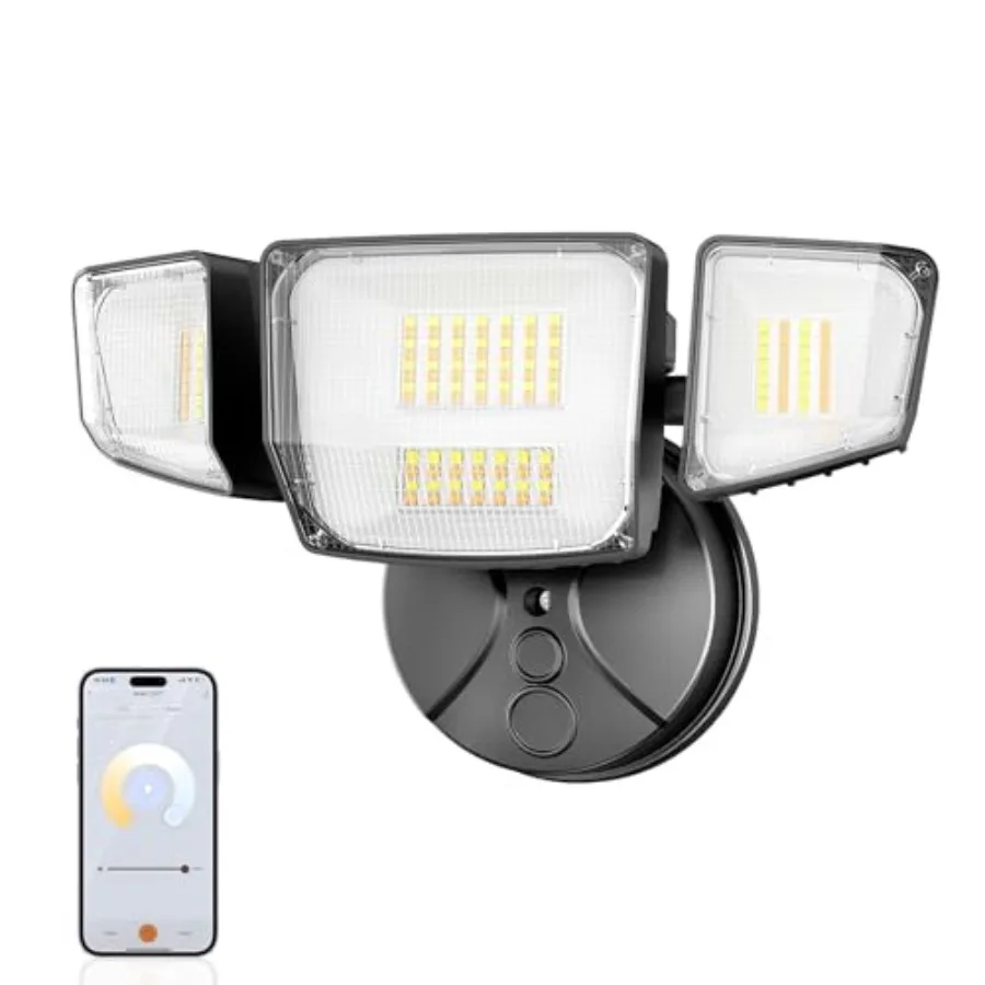 65W Smart LED Flood Lights Outdoor, 6500LM Brightness Adjustable, APP Control Tunable 2700K-6500K, WiFi Alexa Security Lights w
65W Smart LED Flood Lights Outdoor, 6500LM Brightness Adjustable, APP Control Tunable 2700K-6500K, WiFi Alexa Security Lights w