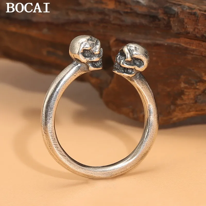 BOCAI новые настоящие серебряные ювелирные изделия S925, ретро-индивидуальность, тренд 2021, панк-рок, мужское кольцо с черепом
BOCAI новые настоящие серебряные ювелирные изделия S925, ретро-индивидуальность, тренд 2021, панк-рок, мужское кольцо с черепом