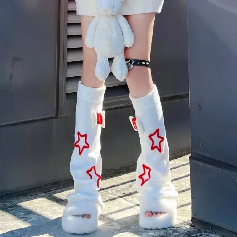 Women's Star and Bone Leg Warmers Y2k Knitted Japanese Style Jk Harajuku Subculture Warm Keeping Love Heart Flared Leg Covers
Women's Star and Bone Leg Warmers Y2k Knitted Japanese Style Jk Harajuku Subculture Warm Keeping Love Heart Flared Leg Covers