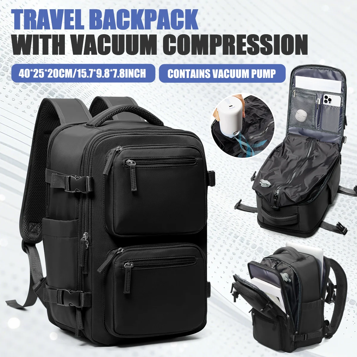 Ryanair Backpack 40x20x25,Backpack With Vacuum Pump Travel Cabin Plane,Men's Backpack,Hand Luggage Suitcase Backpack, Laptop Bag
Ryanair Backpack 40x20x25,Backpack With Vacuum Pump Travel Cabin Plane,Men's Backpack,Hand Luggage Suitcase Backpack, Laptop Bag