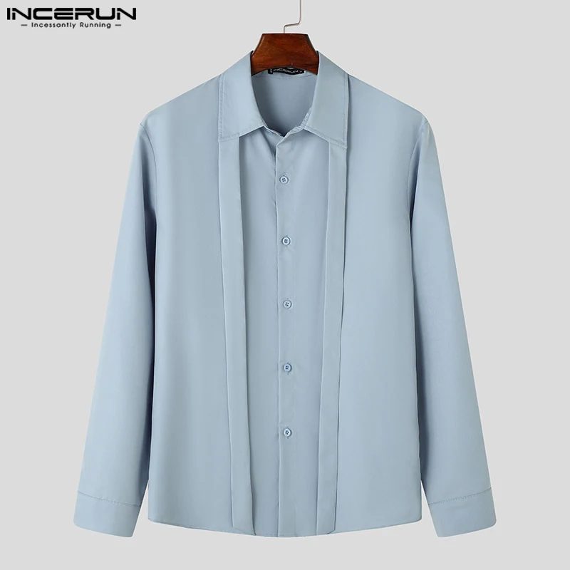 INCERUN Men Shirts Turn Down Collar Long Sleeve Solid Color Office Camisas Button Down Strap Lace Up Korean Style Men Clothing
INCERUN Men Shirts Turn Down Collar Long Sleeve Solid Color Office Camisas Button Down Strap Lace Up Korean Style Men Clothing