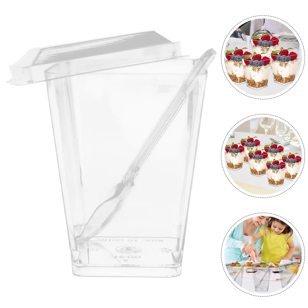 Dessert Cup Set Cake Cups Appetizer Ice Cream Spoons Glasses Clear for Compact Pudding
Dessert Cup Set Cake Cups Appetizer Ice Cream Spoons Glasses Clear for Compact Pudding