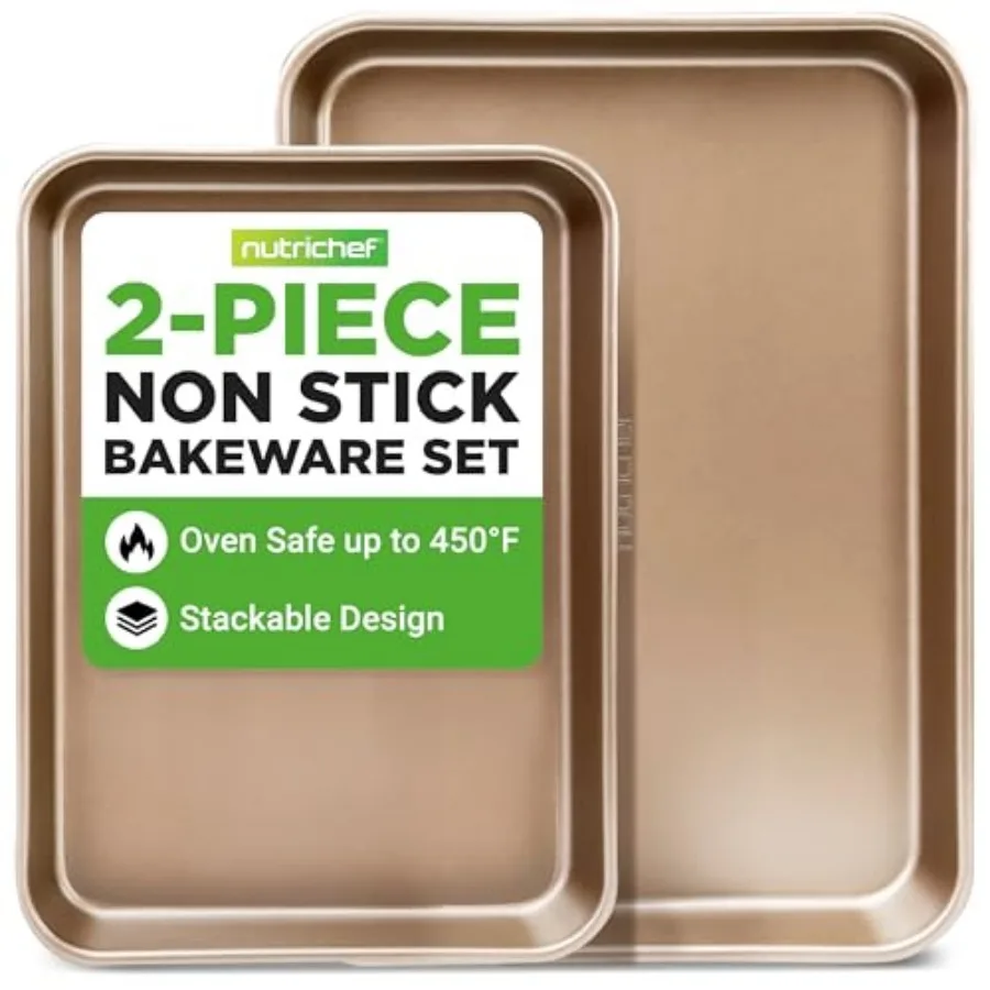 2 Pcs Cookie Sheets for Baking, Nonstick Carbon Steel Baking Sheets - Durable, Thick, and Wrap Resistance, Easy to clean, Dishw
2 Pcs Cookie Sheets for Baking, Nonstick Carbon Steel Baking Sheets - Durable, Thick, and Wrap Resistance, Easy to clean, Dishw