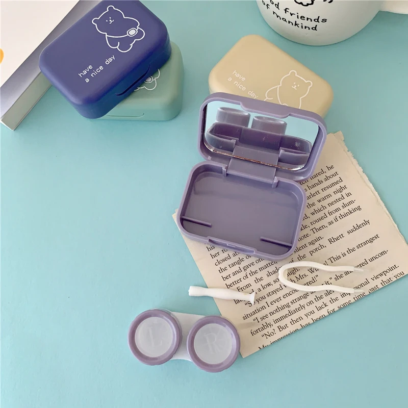 Hot Portable Small Backpack Bear Eye Contacts with Mirror Contact Lens Case Colored Lenses Container Box for Party Travel Kit
Hot Portable Small Backpack Bear Eye Contacts with Mirror Contact Lens Case Colored Lenses Container Box for Party Travel Kit