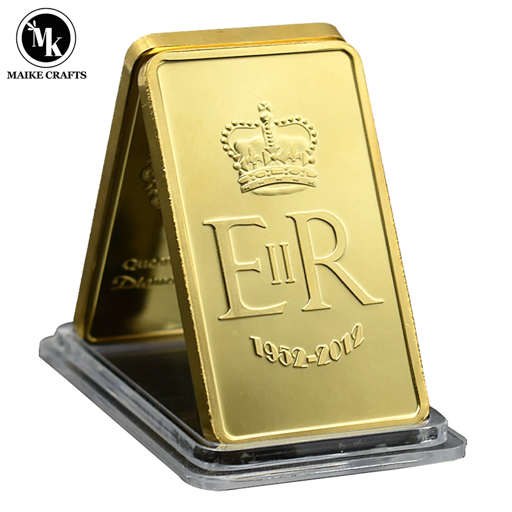 Elizabeth II Gold Bars British Queen Metal Gold Plated 3D Embossed Craft Commemorative Coin Collection Holiday Gift
Elizabeth II Gold Bars British Queen Metal Gold Plated 3D Embossed Craft Commemorative Coin Collection Holiday Gift
