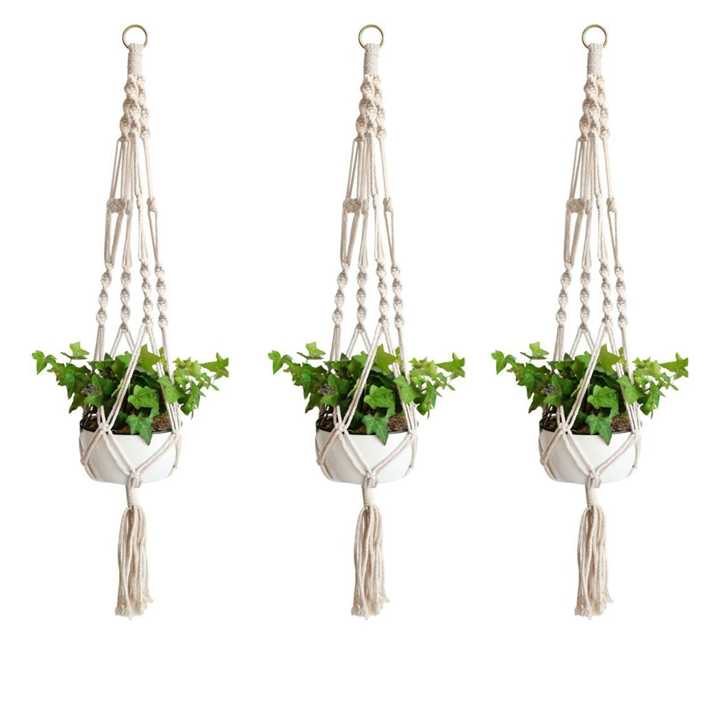 3Pcs Cotton Flowerpot Net Bag Hand Knitting Hanging Decor Indoor Outdoor Garden Store Cozy Space Saving Flowerpot String Bag
3Pcs Cotton Flowerpot Net Bag Hand Knitting Hanging Decor Indoor Outdoor Garden Store Cozy Space Saving Flowerpot String Bag