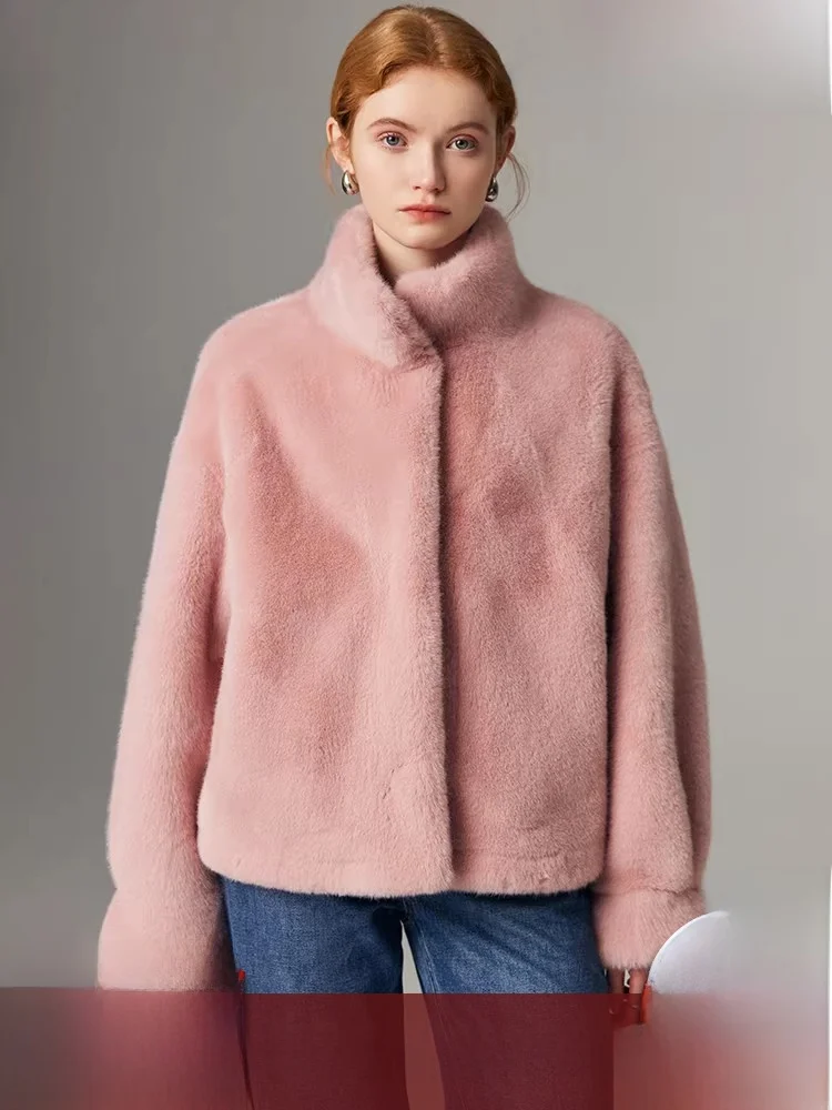 Pink ort Fur And Leather One-Piece Women's Coat Stand Collar Simulation Fur Outerwear Winter New Sle Youth Korean Version
Pink ort Fur And Leather One-Piece Women's Coat Stand Collar Simulation Fur Outerwear Winter New Sle Youth Korean Version