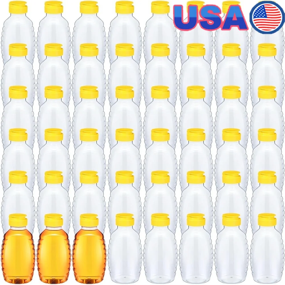 48 Pcs 16 oz Clear Plastic Honey Jars Squeeze Bottles Reusable Honey Dispenser Flip Lid Leak Proof Containers Syrup Sauces
48 Pcs 16 oz Clear Plastic Honey Jars Squeeze Bottles Reusable Honey Dispenser Flip Lid Leak Proof Containers Syrup Sauces