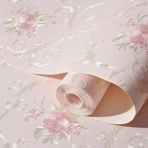 Papier peint auto-adhésif Floral chaud pour chambre de fille, autocollants de décoration murale épais 3d pour salon, Restaurant, arrière-plan de canapé