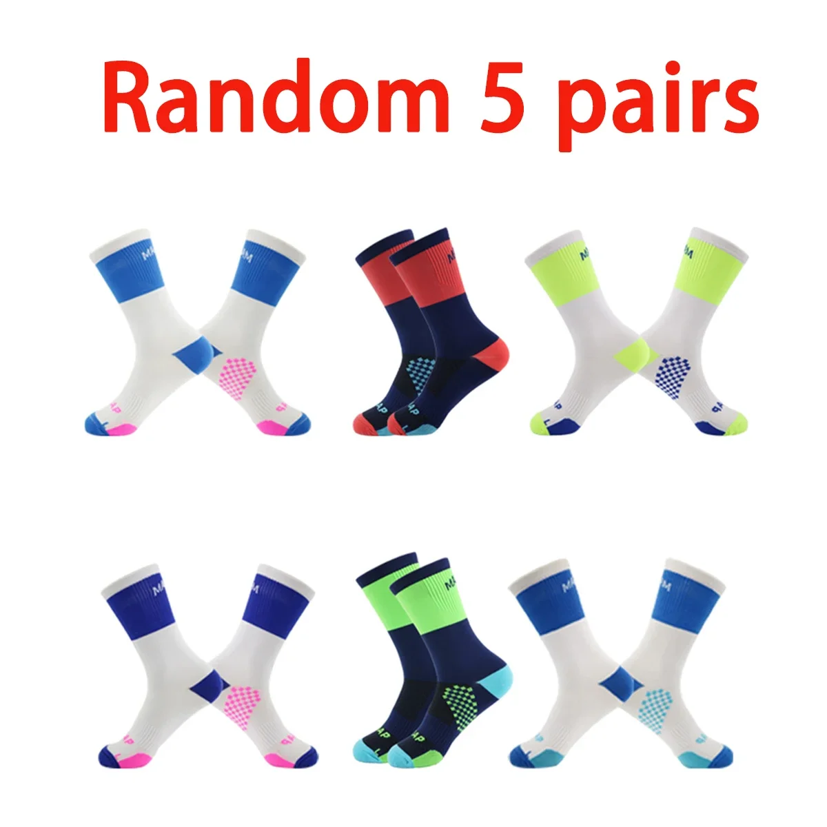 Randomly select 5 pairs of high-quality professional breathable road cycling socks and outdoor cycling competition socks
Randomly select 5 pairs of high-quality professional breathable road cycling socks and outdoor cycling competition socks