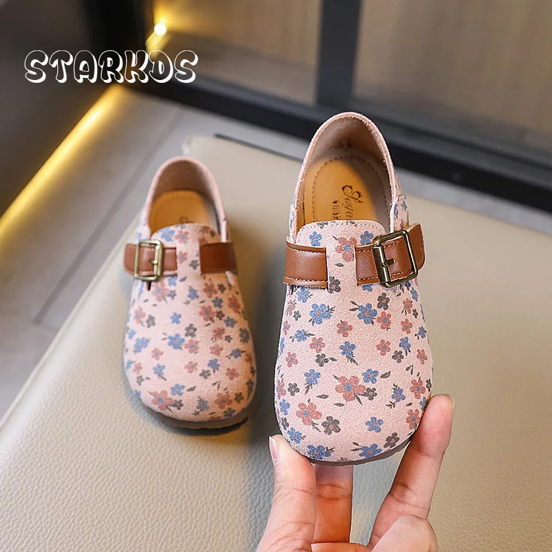 Floral Pattern Birken Shoes Kid Girl Leather Flat Buckle Strap Loafers Baby Child Autumn Versatile Slip-on Soft Casual Zapatos
Floral Pattern Birken Shoes Kid Girl Leather Flat Buckle Strap Loafers Baby Child Autumn Versatile Slip-on Soft Casual Zapatos