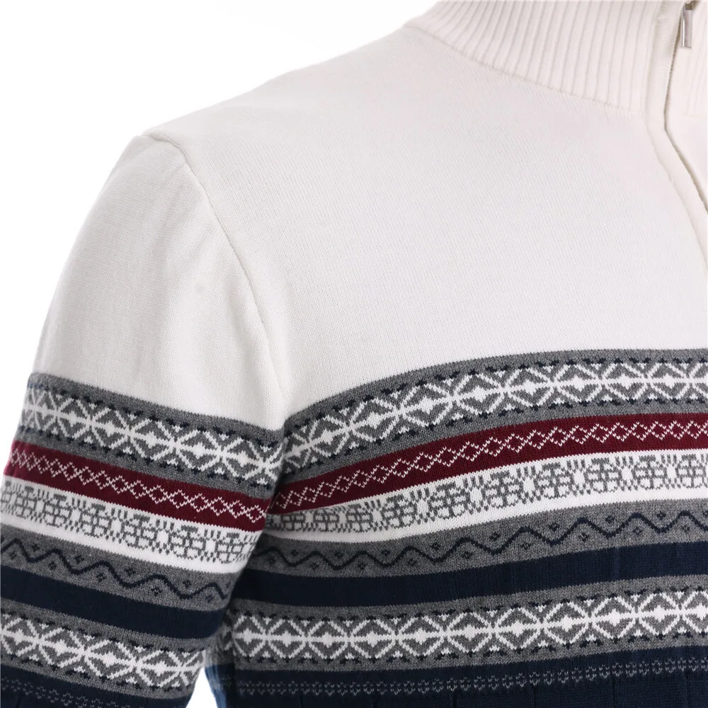 Autumn And Winter New European Style Stand Up Collar Sweater, Half Chain Cotton Men's Spliced Casual Knit Sweater
Autumn And Winter New European Style Stand Up Collar Sweater, Half Chain Cotton Men's Spliced Casual Knit Sweater