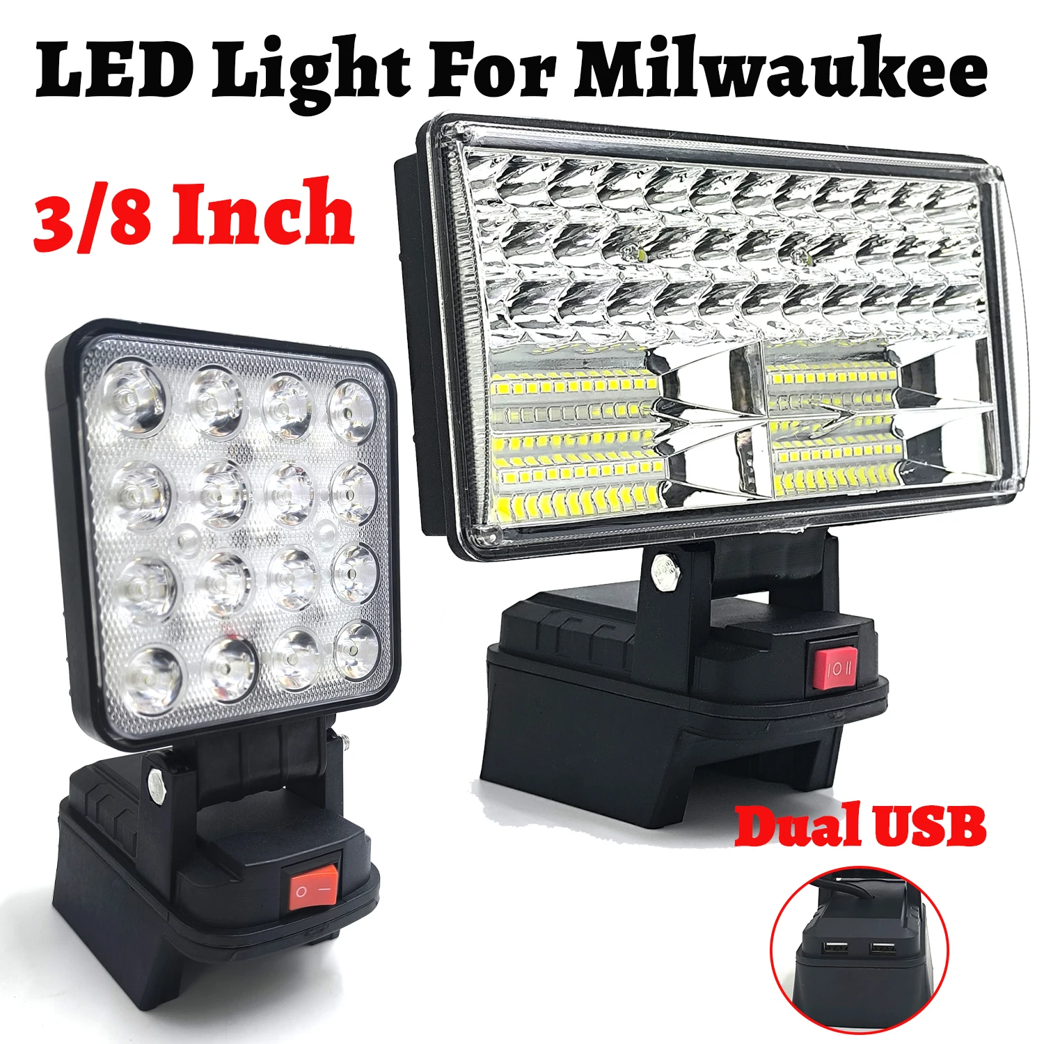 3/8 Inch Portable Cordless LED Tool Lamp for Milwaukee 18V Li-ion Thickened Lampshade Spotlight Emergency Light for Outdoor Work
3/8 Inch Portable Cordless LED Tool Lamp for Milwaukee 18V Li-ion Thickened Lampshade Spotlight Emergency Light for Outdoor Work