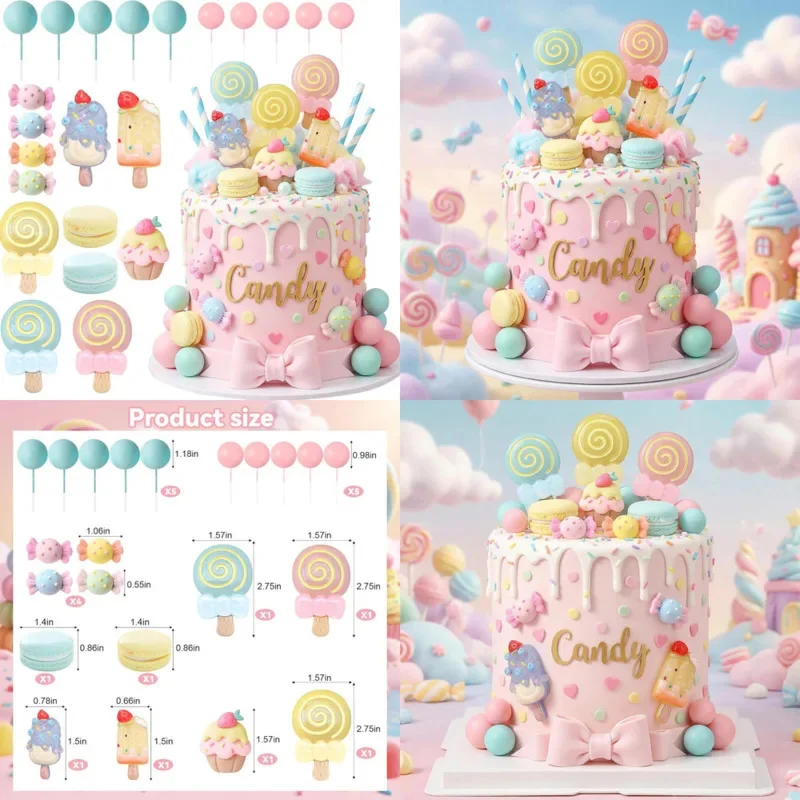 22PCS Birthday Party Cupcake Toppers Cake Toppers Set Cake Toppers Set Candy Ice Cream Theme Decorations Kids Dessert Decor New
22PCS Birthday Party Cupcake Toppers Cake Toppers Set Cake Toppers Set Candy Ice Cream Theme Decorations Kids Dessert Decor New