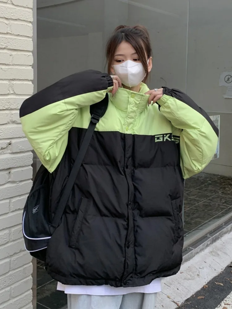 2023 Winter New Women Warm Short Cotton Coat Stand Collar Harajuku Fashion Contrast Jacket Casual Thick Parkas
2023 Winter New Women Warm Short Cotton Coat Stand Collar Harajuku Fashion Contrast Jacket Casual Thick Parkas