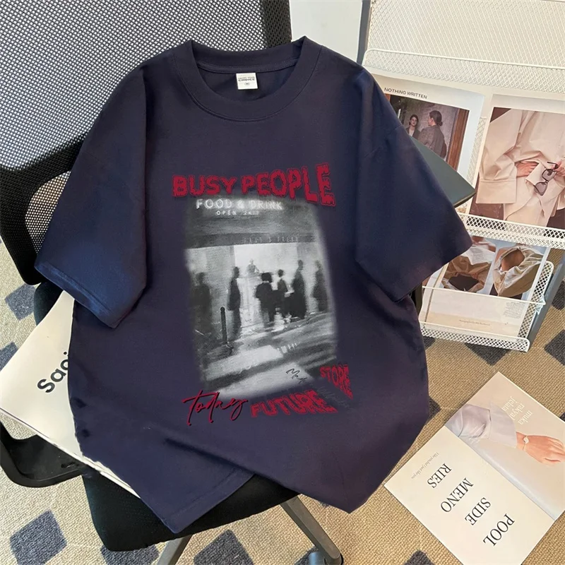 Летняя футболка с коротким рукавом с абстрактным графическим принтом для мужчин, модная уличная одежда в стиле хип-хоп, хлопковые футболки, мужская футболка Harajuku Y2K
Летняя футболка с коротким рукавом с абстрактным графическим принтом для мужчин, модная уличная одежда в стиле хип-хоп, хлопковые футболки, мужская футболка Harajuku Y2K