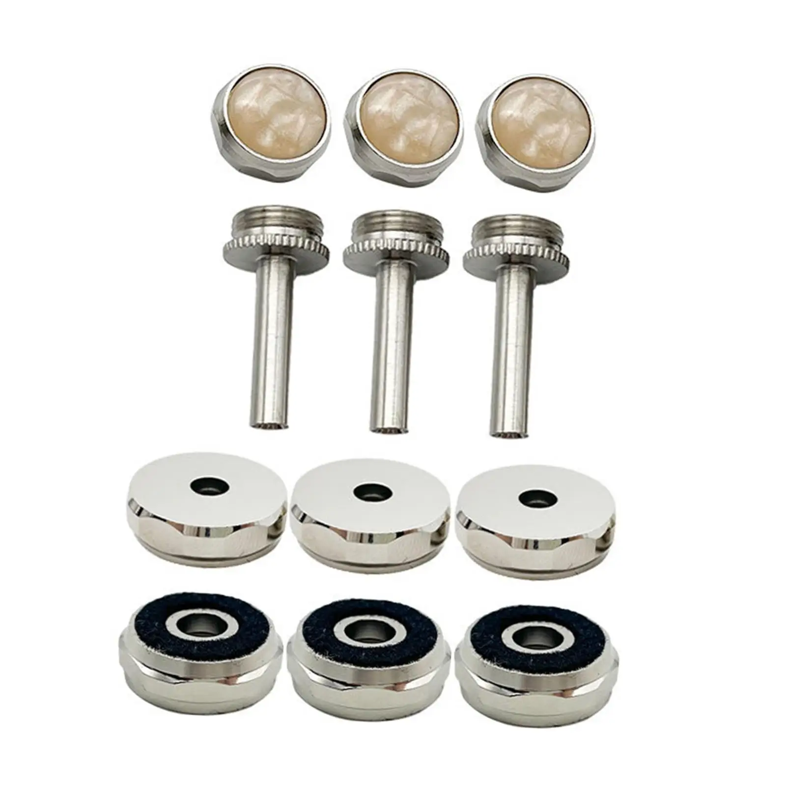 Trumpet Valve Finger Buttons Trumpet Valve Caps and Rods Maintenance High Performance Replace for Cornets Brass Instruments
Trumpet Valve Finger Buttons Trumpet Valve Caps and Rods Maintenance High Performance Replace for Cornets Brass Instruments