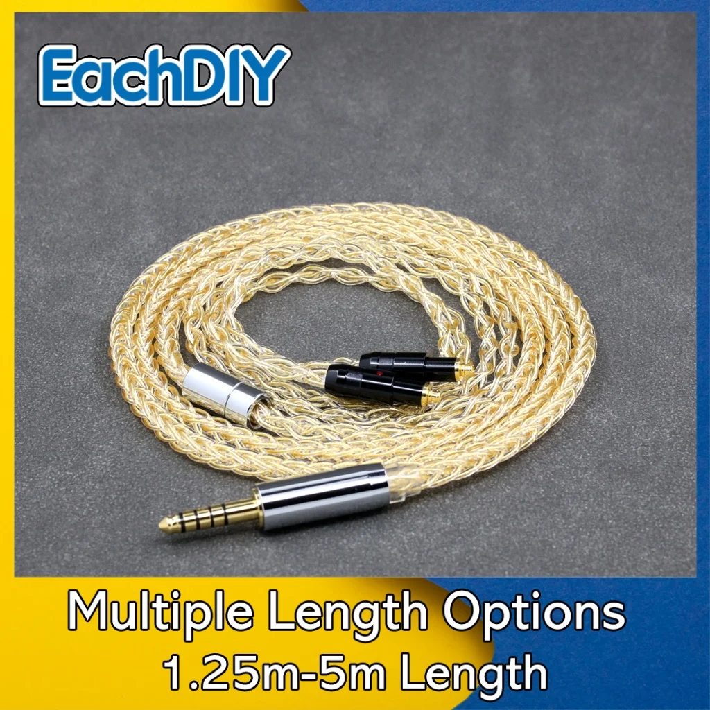 8 Core 99% 7n Pure Silver 24k Gold Plated Earphone Cable For Shure SRH1540 SRH1840 SRH1440 Headphone 8432
8 Core 99% 7n Pure Silver 24k Gold Plated Earphone Cable For Shure SRH1540 SRH1840 SRH1440 Headphone 8432