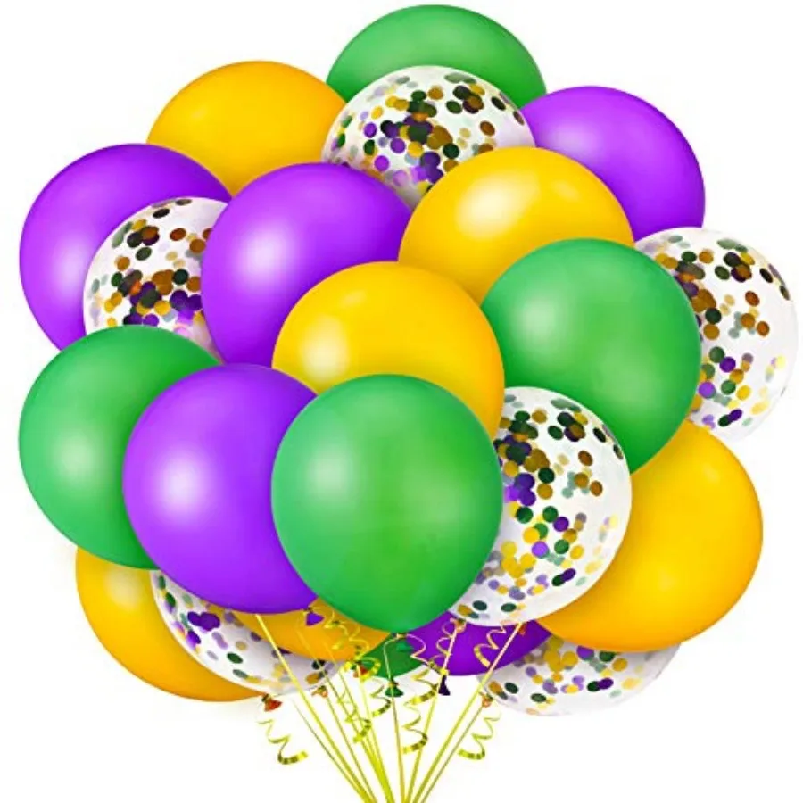 100 Pieces Mardi Gras Balloons Confetti Gold Green Purple Latex Colorful Party Balloons for Carnival Wedding Anniversary and Bi
100 Pieces Mardi Gras Balloons Confetti Gold Green Purple Latex Colorful Party Balloons for Carnival Wedding Anniversary and Bi