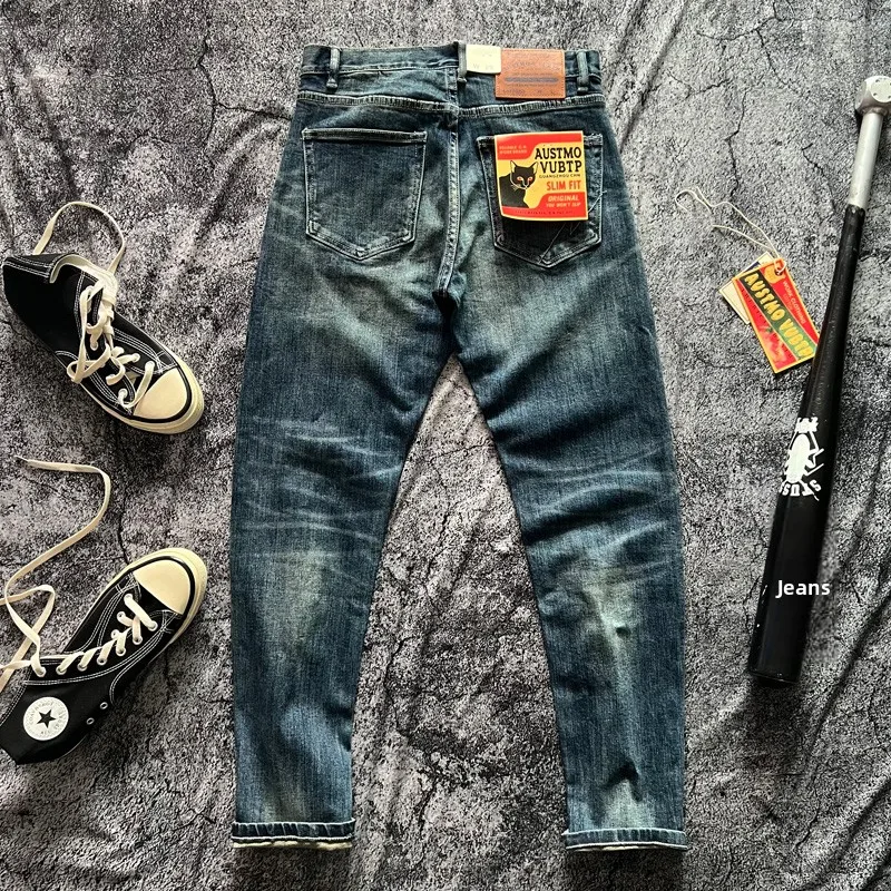 Slim Fit Men's Bleach Dyed Jeans Retro Japanese Sle Elastic Cone aped Casual Long Pants Trendy Straight Leg Jeans
Slim Fit Men's Bleach Dyed Jeans Retro Japanese Sle Elastic Cone aped Casual Long Pants Trendy Straight Leg Jeans