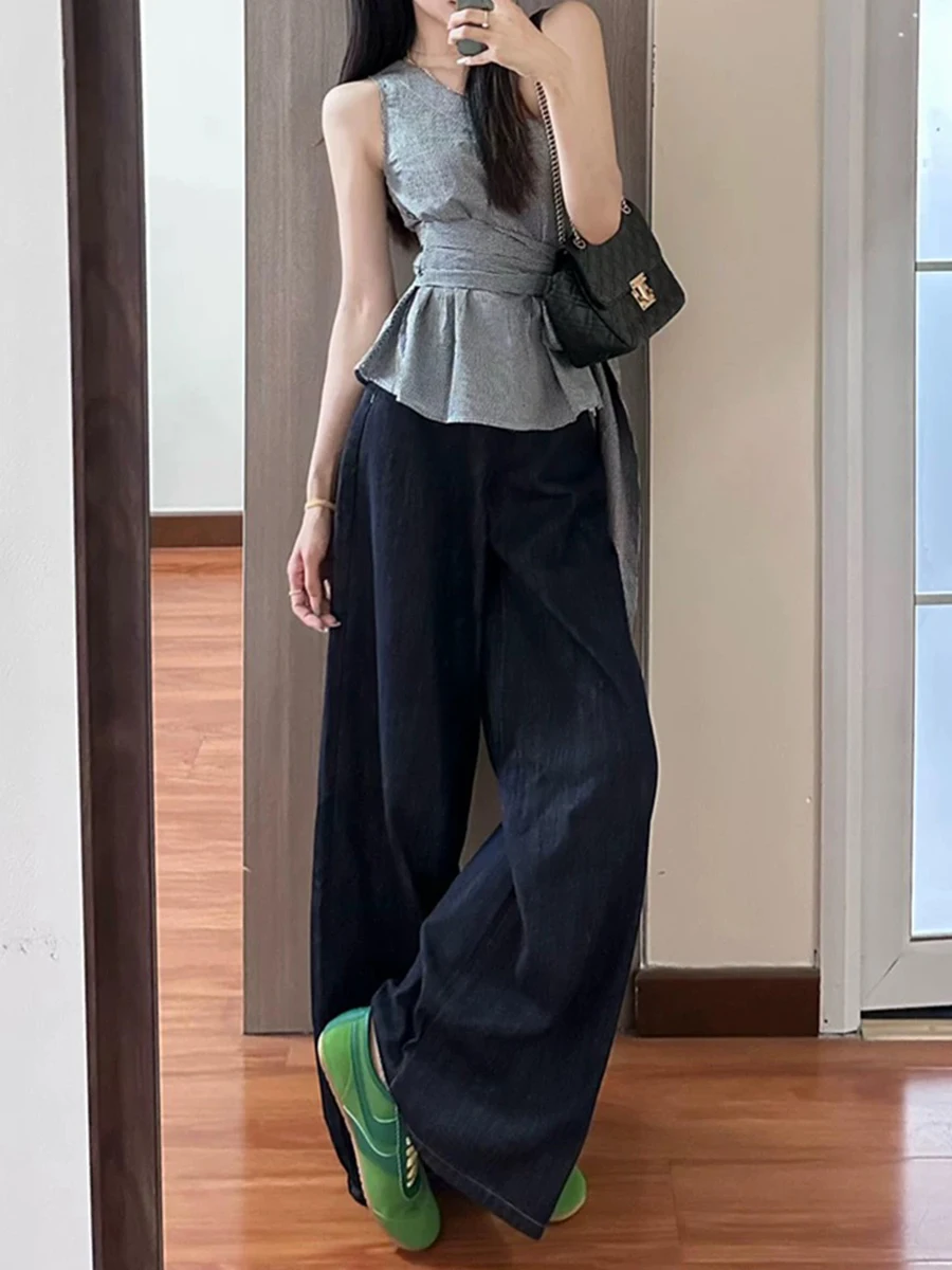 High Waist Wide Leg Jeans Women's Straight Cut Denim Pants Spring Summer Loose Fit Slimming Trousers for Pear aped Body
High Waist Wide Leg Jeans Women's Straight Cut Denim Pants Spring Summer Loose Fit Slimming Trousers for Pear aped Body