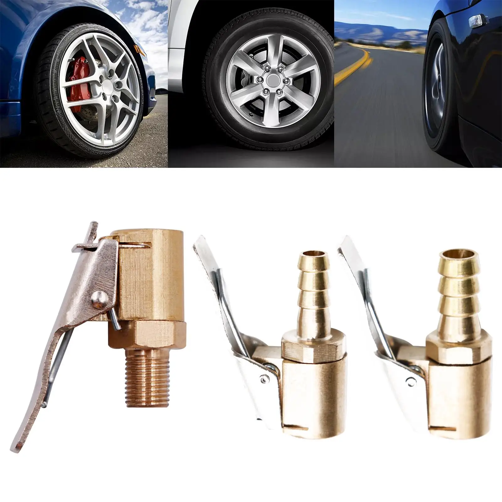 Tire Chuck Adapter with Clip Heavy Duty Air Pump Nozzle Connector for Car Motorcycle and Bike Tires
Tire Chuck Adapter with Clip Heavy Duty Air Pump Nozzle Connector for Car Motorcycle and Bike Tires