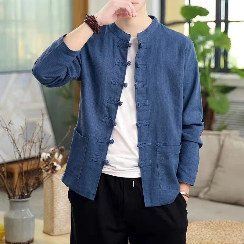Spring New Sle Men's Cotton Linen Jaet Traditional Chinese Sle Button Design Tang Costume Lightweight ort Sve
Spring New Sle Men's Cotton Linen Jaet Traditional Chinese Sle Button Design Tang Costume Lightweight ort Sve