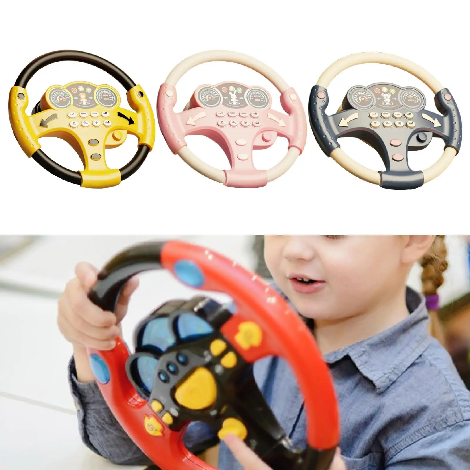 Круглый руль, игрушка для вечеринки, детская звуковая игра, интерактивная игрушка для раннего развития для путешествий, моделирование вождения автомобиля, игрушка в подарок
Круглый руль, игрушка для вечеринки, детская звуковая игра, интерактивная игрушка для раннего развития для путешествий, моделирование вождения автомобиля, игрушка в подарок