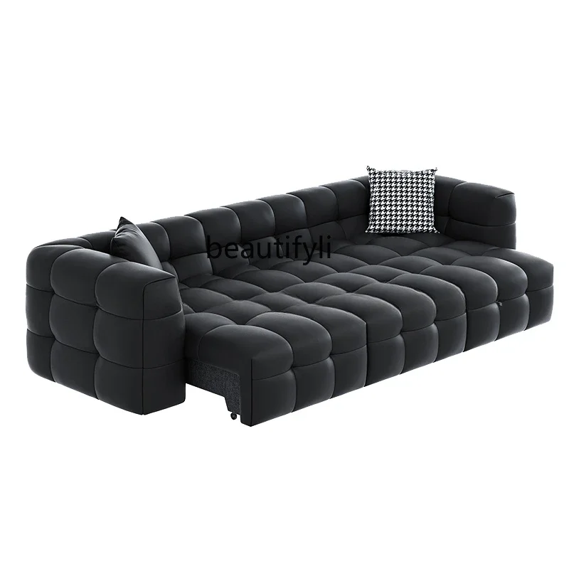 Итальянский кожаный электрический диван из сладкой ваты, функция небольшой квартиры, выдвижной диван, прямой ряд, диван-кровать двойного назначения 
Итальянский кожаный электрический диван из сладкой ваты, функция небольшой квартиры, выдвижной диван, прямой ряд, диван-кровать двойного назначения