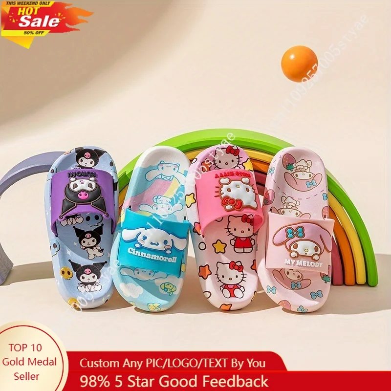 Sanrio Themed Kuromi Cinnamoroll Hello Kitty My Melody Girls’ Slide Sandals Open-Toe All Over Print Shoe
Sanrio Themed Kuromi Cinnamoroll Hello Kitty My Melody Girls’ Slide Sandals Open-Toe All Over Print Shoe