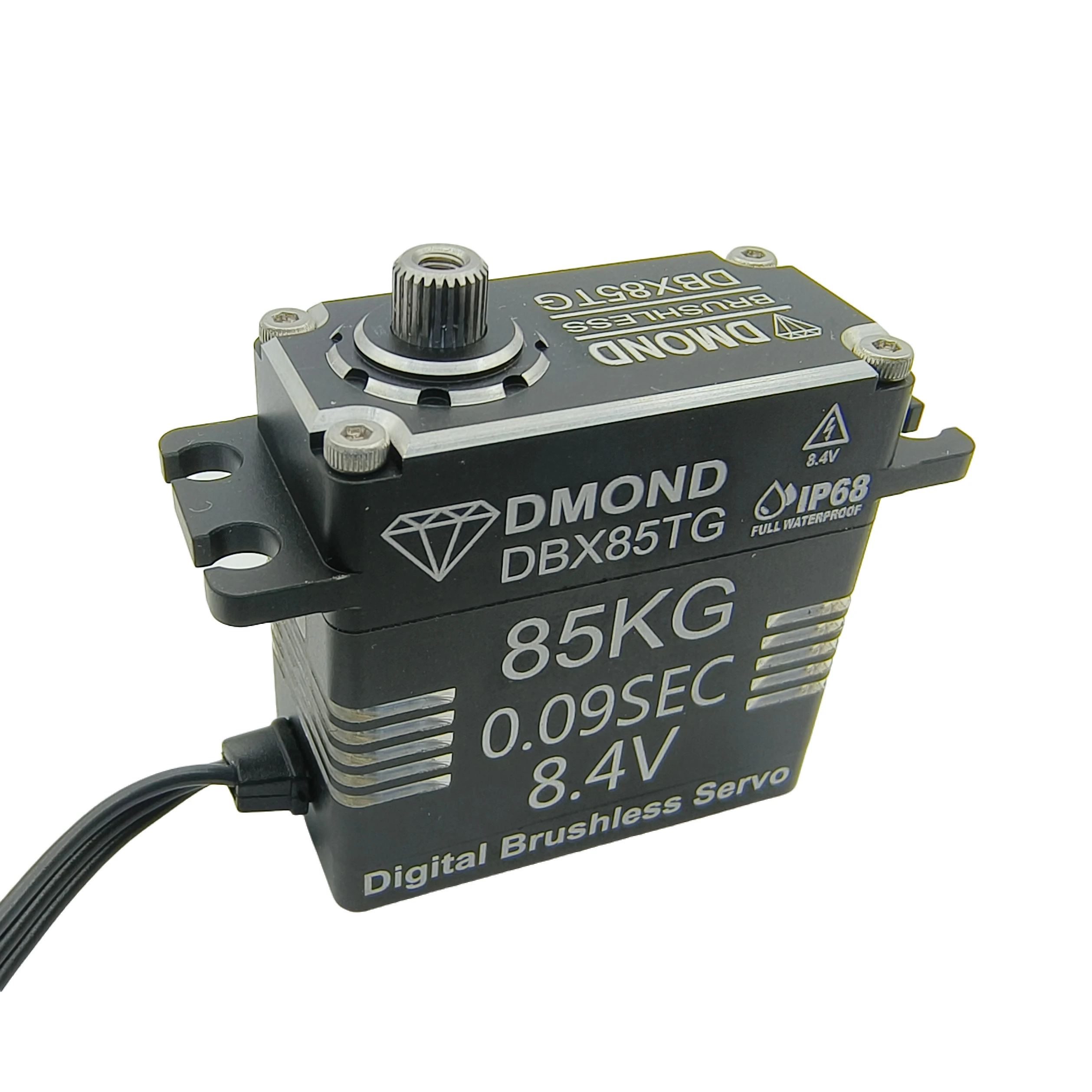 DBX85TG DMOND NB 85KG 0.09sec Brushless 8.4V IP68 Waterproof heavy duty Servo Titanium gear 1/10 1/8 RC crawler Buggy
DBX85TG DMOND NB 85KG 0.09sec Brushless 8.4V IP68 Waterproof heavy duty Servo Titanium gear 1/10 1/8 RC crawler Buggy