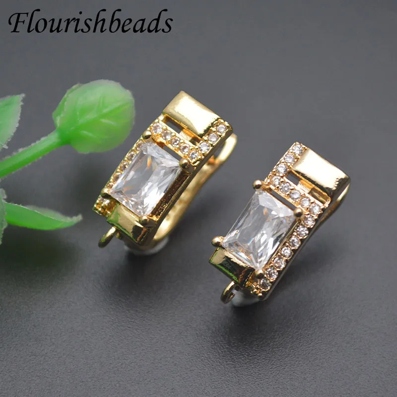 30pcs/lot Paved Big CZ Beads Gold Color Earring Hooks Accessories Jewelry Findings for Women Handmade Earring Making
30pcs/lot Paved Big CZ Beads Gold Color Earring Hooks Accessories Jewelry Findings for Women Handmade Earring Making