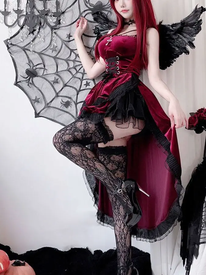 Gothic Sle loween Dr Women's Tailcoat Witch Bride Performance Costume k Theme Fairy T Ball Gown
Gothic Sle loween Dr Women's Tailcoat Witch Bride Performance Costume k Theme Fairy T Ball Gown