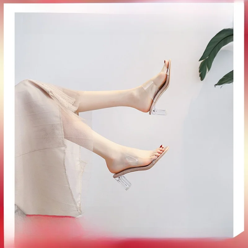 High Heel Sandals Ultra High Heel Women's Summer New Versatile Fairy Style Fashion Crystal mid Thick Heel Slippers Shoes
High Heel Sandals Ultra High Heel Women's Summer New Versatile Fairy Style Fashion Crystal mid Thick Heel Slippers Shoes