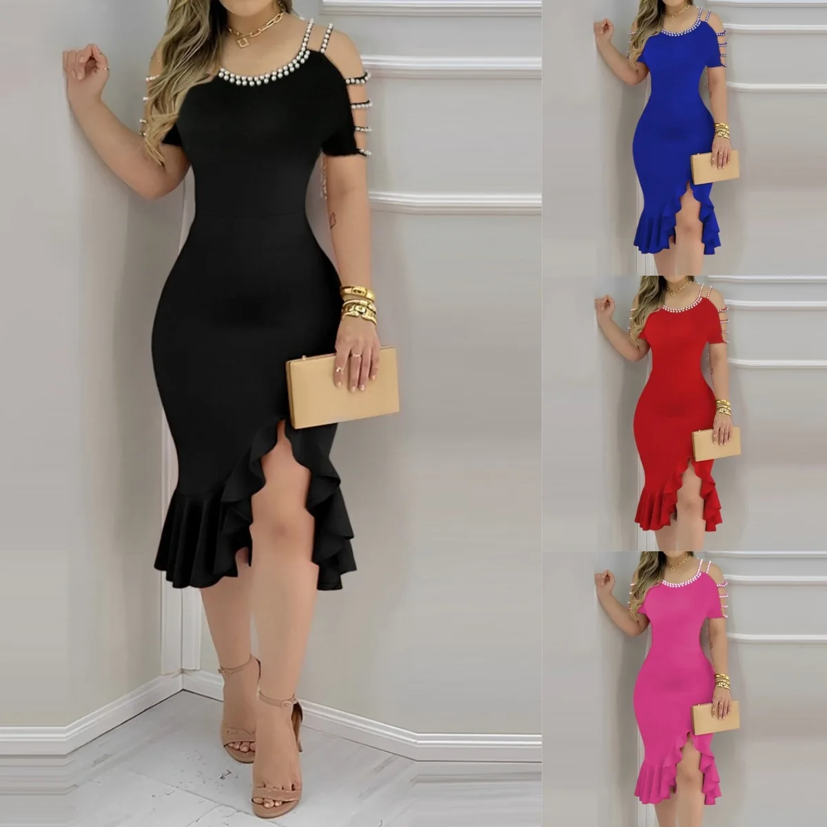 Полное платье, женские вечерние платья, жемчуг, с открытыми плечами, нерегулярное платье с разрезом и воланами, женское платье 2025, летнее вечернее платье
Полное платье, женские вечерние платья, жемчуг, с открытыми плечами, нерегулярное платье с разрезом и воланами, женское платье 2025, летнее вечернее платье