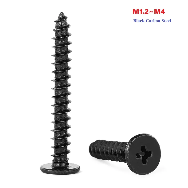 Black Carbon Steel Cross Phillips Ultra Thin Flat Wafer Head Self-Tapping Wood Screw M1.2 M1.4 M1.7 M2 M2.3 M2.6 M3 M3.5 M4
Black Carbon Steel Cross Phillips Ultra Thin Flat Wafer Head Self-Tapping Wood Screw M1.2 M1.4 M1.7 M2 M2.3 M2.6 M3 M3.5 M4