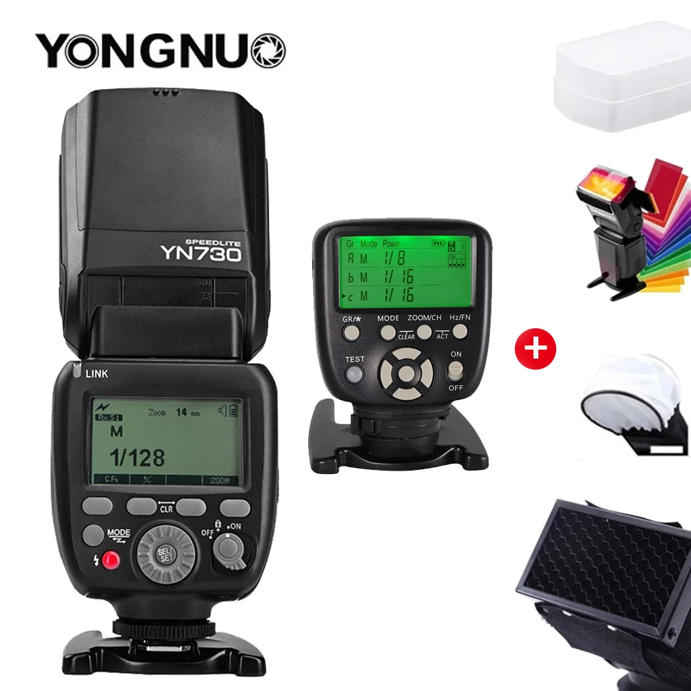 YongNuo YN730 2.4G GN60 Wireless Flash Speedlite Li-ion Battery Master Slave with 560 Radio for Canon Nikon Sony Fujifilm Camera
YongNuo YN730 2.4G GN60 Wireless Flash Speedlite Li-ion Battery Master Slave with 560 Radio for Canon Nikon Sony Fujifilm Camera