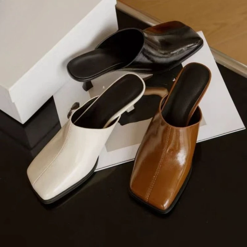 French Block Heel Korean Version Baotou Half Slippers Women Wear 2026 Spring and Autumn Fashion Single Shoes
French Block Heel Korean Version Baotou Half Slippers Women Wear 2026 Spring and Autumn Fashion Single Shoes