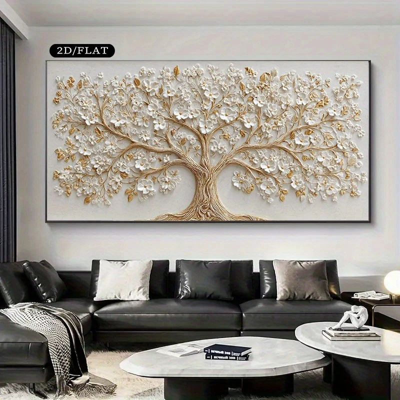 2D Flat Large Modern Abstract Tree of Life Canavs Wall Art Frameless Golden Tree of Life Painting Suitable for Living Room Decor
2D Flat Large Modern Abstract Tree of Life Canavs Wall Art Frameless Golden Tree of Life Painting Suitable for Living Room Decor