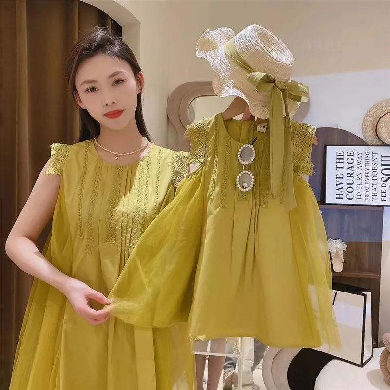 Parent-child matching outfits for summer: stylish princess dress for little girls, sleeveless mesh tank dress, mother-daughter o
Parent-child matching outfits for summer: stylish princess dress for little girls, sleeveless mesh tank dress, mother-daughter o