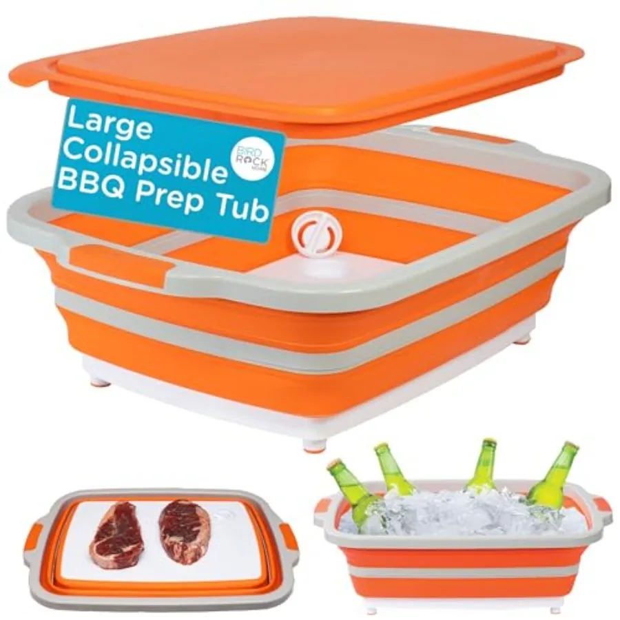 Collapsible Food Prep and Cutting Board and Grill Caddy Tub with Colander and Lid Multifunctional Kitchen Vegetable Washing Bas
Collapsible Food Prep and Cutting Board and Grill Caddy Tub with Colander and Lid Multifunctional Kitchen Vegetable Washing Bas