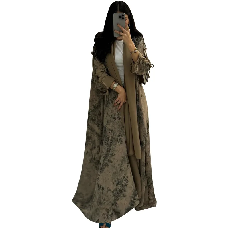 Modest Luxury Fashion Dubai Arab Muslim Women's Chiffon Printed Two Piece Set with Headscarf Summer Casual Coat Robe
Modest Luxury Fashion Dubai Arab Muslim Women's Chiffon Printed Two Piece Set with Headscarf Summer Casual Coat Robe