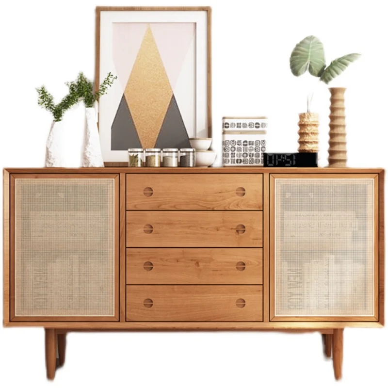 Solid Wood Sideboard Rattan Cupboard Storage Living Room Japanese Style Tea Wine Cabinet
Solid Wood Sideboard Rattan Cupboard Storage Living Room Japanese Style Tea Wine Cabinet
