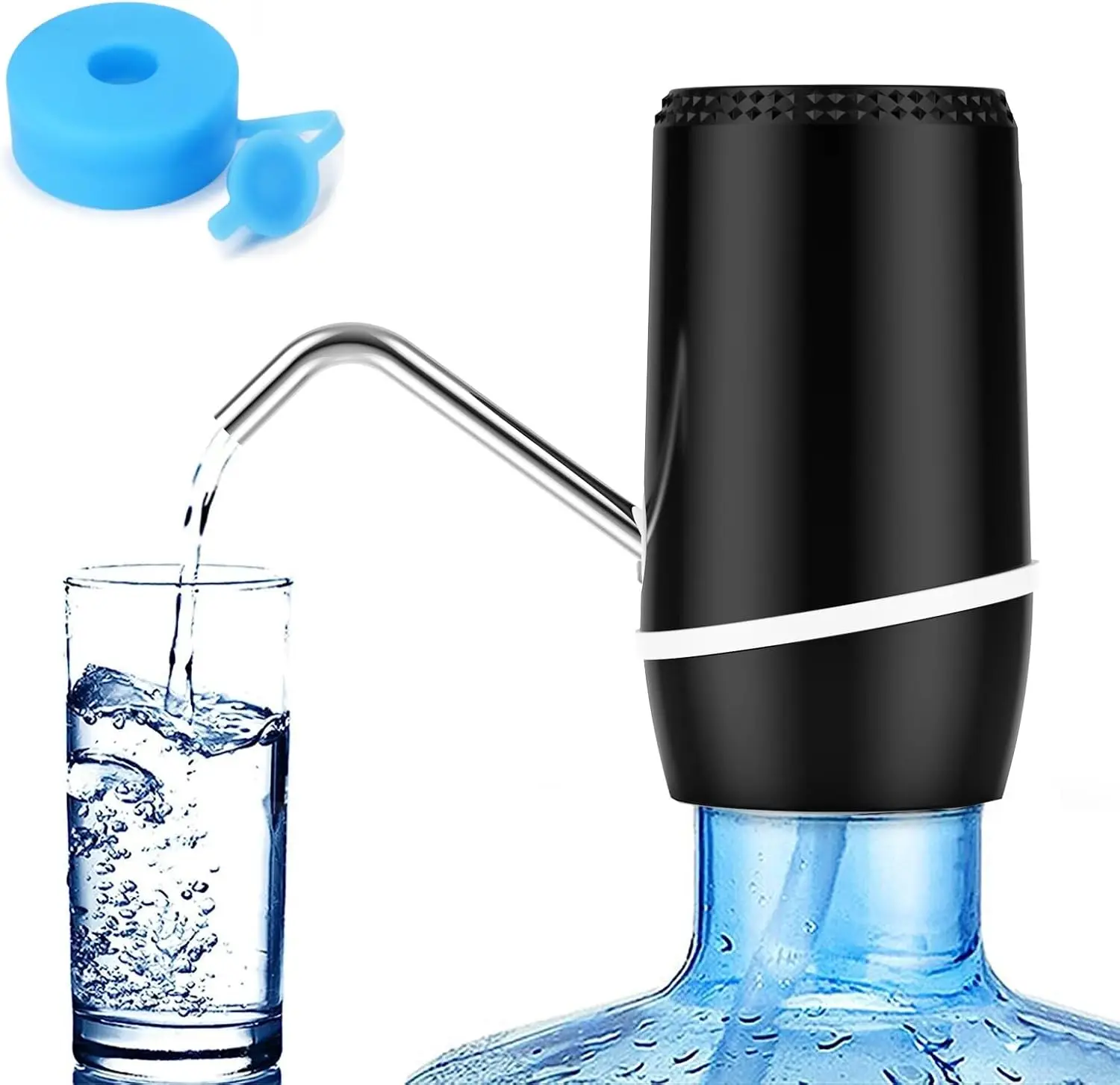 Portable Water Dispenser Pump for 2-5 Gallon Bottles, Rechargeable Automatic Drinking Water Jug with Silicone Cap
Portable Water Dispenser Pump for 2-5 Gallon Bottles, Rechargeable Automatic Drinking Water Jug with Silicone Cap