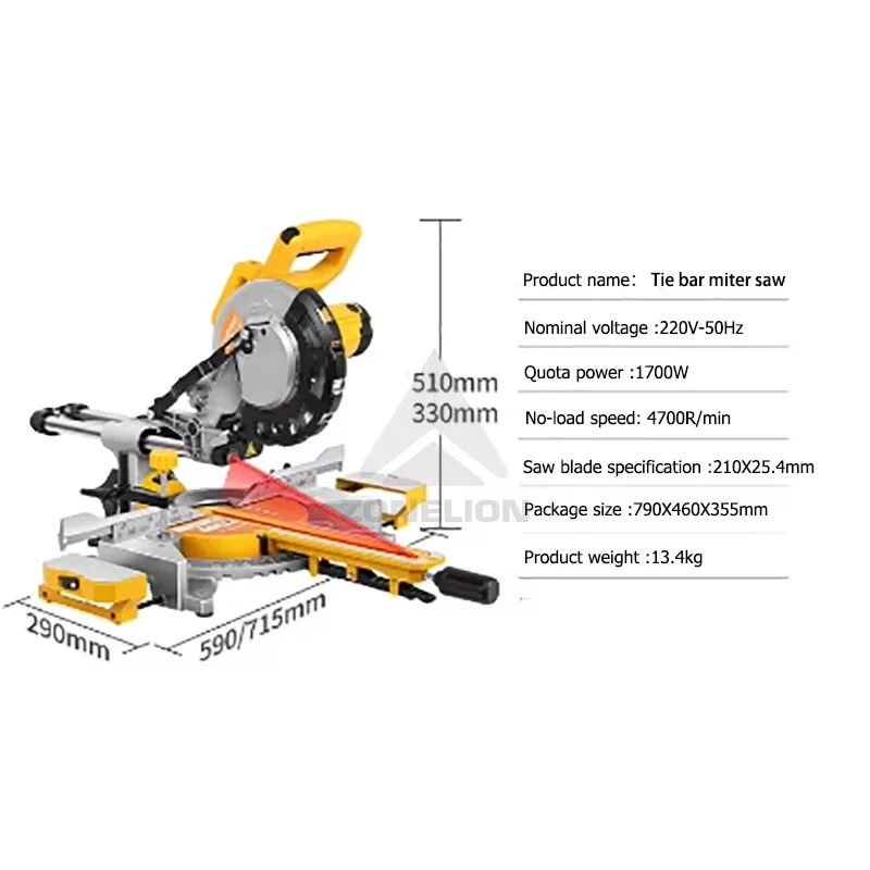 210mm 1700W Sliding Miter Saw Woodworking Bench Top Cutting Miter Saw Machines
210mm 1700W Sliding Miter Saw Woodworking Bench Top Cutting Miter Saw Machines