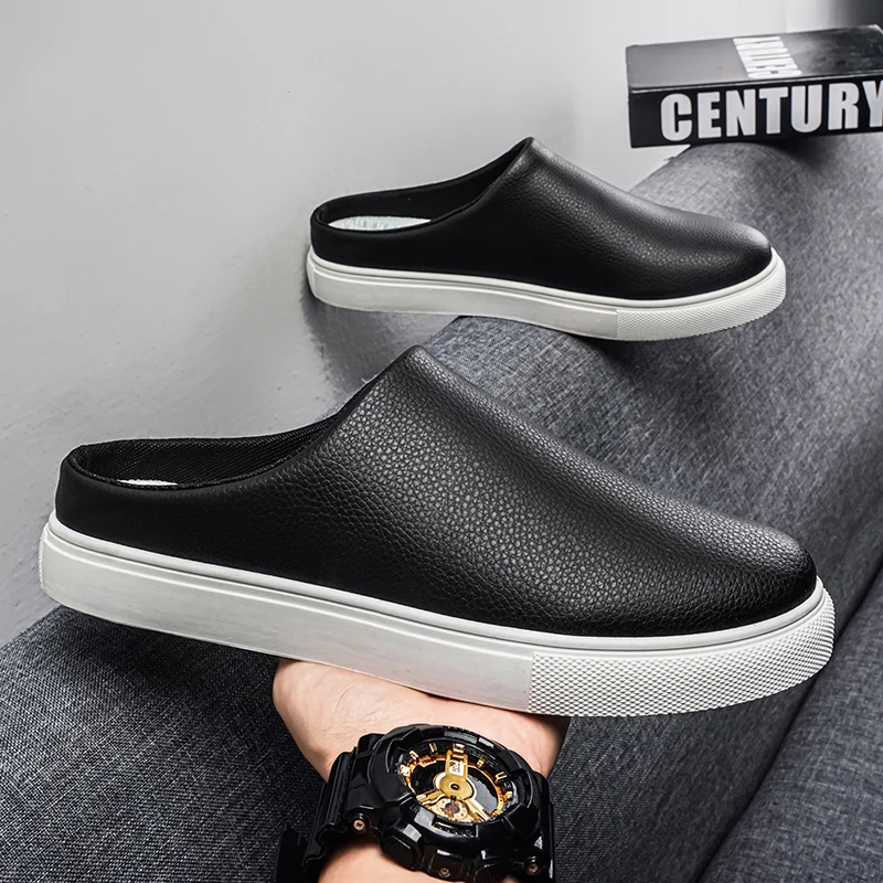 Outdoor Leather Half Slippers for Men Comfortable Slip on Man Loafers Breathable Sandals Lightweight Casual Shoes Walking Shoes
Outdoor Leather Half Slippers for Men Comfortable Slip on Man Loafers Breathable Sandals Lightweight Casual Shoes Walking Shoes