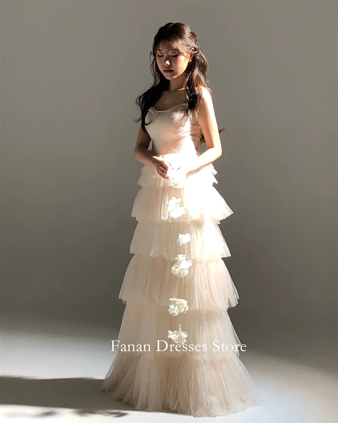 FANAN O-Neck Korea A-Line Wedding Dresses 웨딩드레스 Polka Tulle Ivory Lace-up Tiered Customized Pretty Bride Gowns Plus Size
FANAN O-Neck Korea A-Line Wedding Dresses 웨딩드레스 Polka Tulle Ivory Lace-up Tiered Customized Pretty Bride Gowns Plus Size